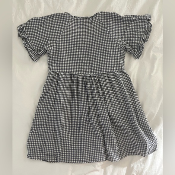 Ruffle-Sleeve Babydoll Dress in Seersucker Gingham - Picture 6 of 6